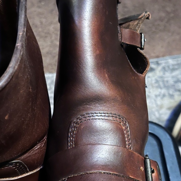 10.5 rust brown leather engineer boots made in the USA Frye boots - Picture 3 of 8